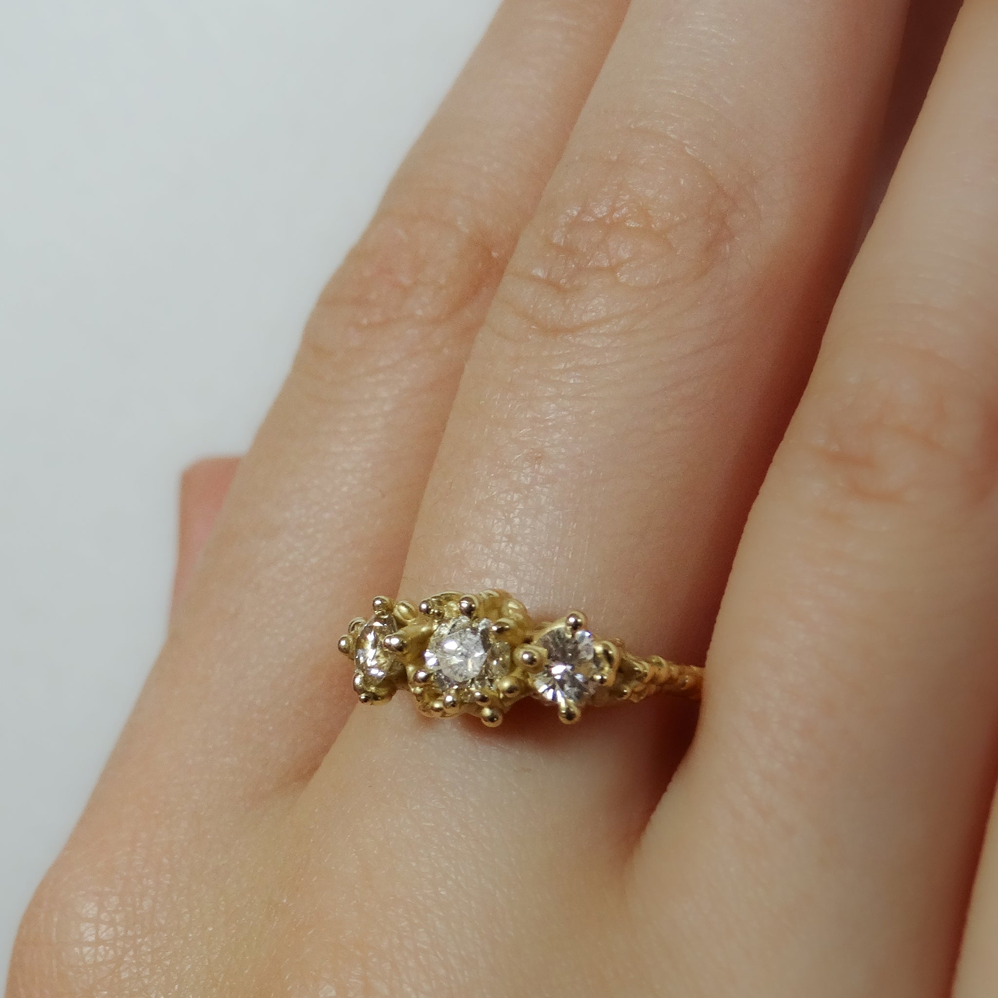 Orion Ring Cast in 18ct Yellow Gold and Diamonds